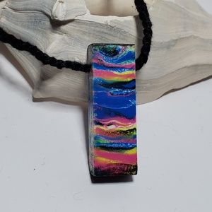 Handpainted Wearable art necklace artisan